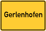 Place name sign Gerlenhofen