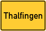 Place name sign Thalfingen