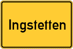 Place name sign Ingstetten, Kreis Neu-Ulm