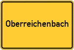 Place name sign Oberreichenbach, Kreis Neu-Ulm