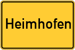 Place name sign Heimhofen, Allgäu