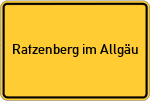 Place name sign Ratzenberg im Allgäu