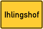 Place name sign Ihlingshof, Allgäu