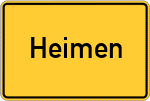Place name sign Heimen