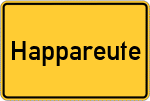 Place name sign Happareute, Allgäu