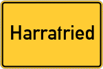 Place name sign Harratried, Allgäu