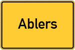 Place name sign Ablers, Allgäu