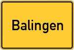 Place name sign Balingen