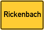 Place name sign Rickenbach, Allgäu