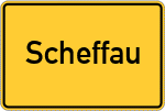 Place name sign Scheffau, Allgäu
