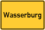Place name sign Wasserburg