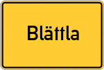 Place name sign Blättla, Allgäu