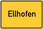 Place name sign Ellhofen, Allgäu