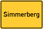 Place name sign Simmerberg