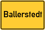 Place name sign Ballerstedt