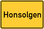 Place name sign Honsolgen