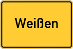 Place name sign Weißen