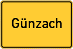 Place name sign Günzach