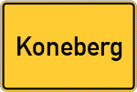 Place name sign Koneberg