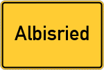 Place name sign Albisried
