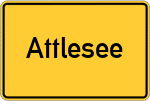 Place name sign Attlesee