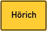 Place name sign Hörich