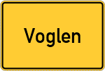 Place name sign Voglen