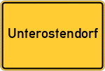 Place name sign Unterostendorf