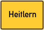 Place name sign Heitlern