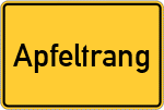 Place name sign Apfeltrang
