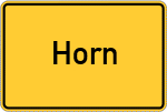 Place name sign Horn