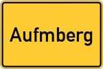 Place name sign Aufmberg