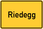 Place name sign Riedegg