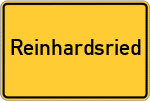 Place name sign Reinhardsried