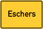 Place name sign Eschers