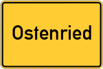 Place name sign Ostenried