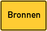 Place name sign Bronnen, Schwaben