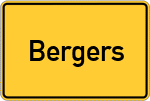 Place name sign Bergers, Schwaben