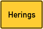 Place name sign Herings, Schwaben
