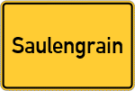 Place name sign Saulengrain, Schwaben