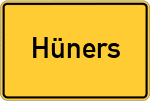 Place name sign Hüners
