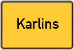Place name sign Karlins