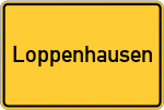 Place name sign Loppenhausen