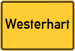 Place name sign Westerhart