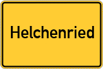 Place name sign Helchenried