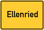 Place name sign Ellenried