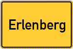 Place name sign Erlenberg