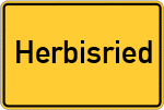 Place name sign Herbisried