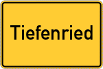 Place name sign Tiefenried
