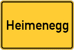 Place name sign Heimenegg